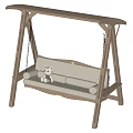 Modern Wooden Swing Chair With Cushioned Seat And Comfortable Frame Design Elements