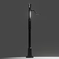 Contemporary Urban Street Light Facility With Sleek Metal Pole And Illuminating Lamp Head