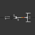 Silver Bicycle with Red Yellow Stripes on Frame Black Seat Handlebars and Wheels