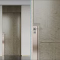 Sleek Modern Hinged Door With Wood Grain Finish And Silver Handle For Home Interior