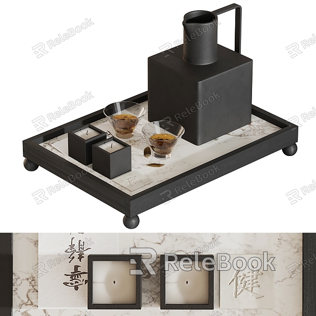 New Chinese Tea Set Tea Set Ornaments model