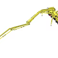 Yellow Heavy Duty Utility Vehicle With Extendable Crane Arm And Support Legs