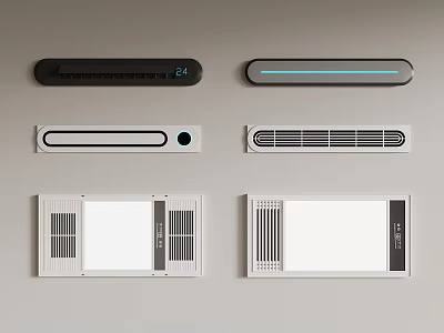 Modern Household Devices Including Ventilation Panels And Control Units With Sleek Design 3d model