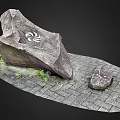 Stone Boulder Stone Block Rock Reef 3d model