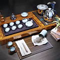 New Chinese Tea Set Tea Table Combination 3d model