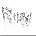 Abstract Organ And Hair Structure Formed By Silver Particles Visual Design