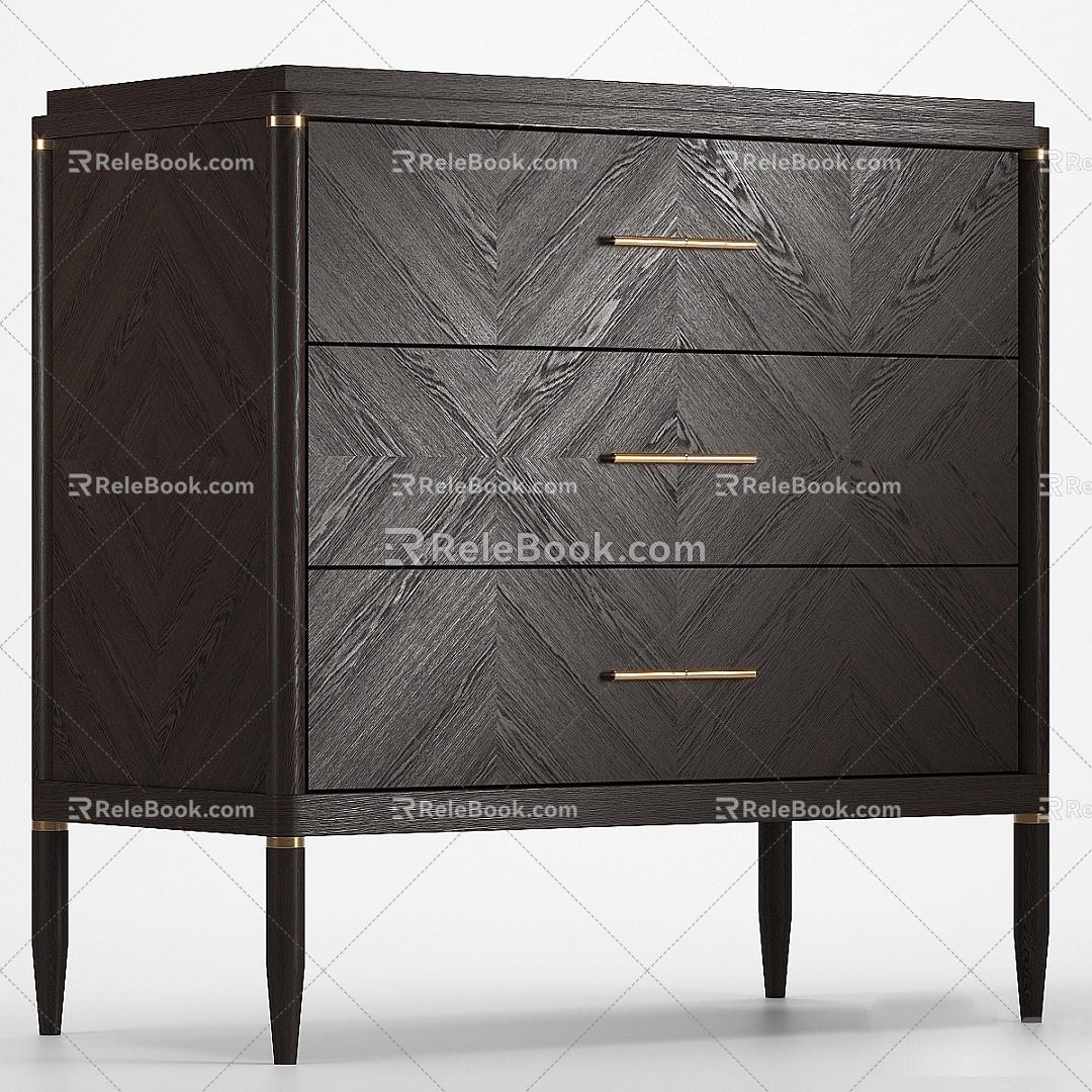 Side Cabinet Storage Cabinet Bedside Cabinet Floor Cabinet Storage Cabinet Wood Grain Cabinet 3d model