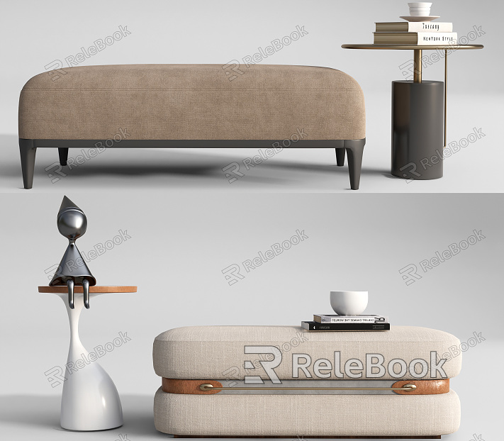 Modern Sofa Stool Bed End Stool Foot Coffee Table model