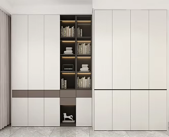 Modern bookcase 3d model