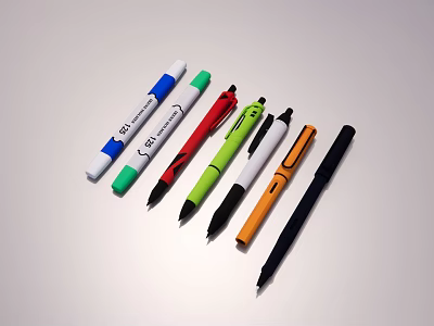 Assorted Colored Art Markers With Various Hues For Drawing And Sketching Supplies 3d model