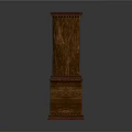 Traditional Wooden Bookshelf With Open Display Shelves And Lower Cabinet Doors