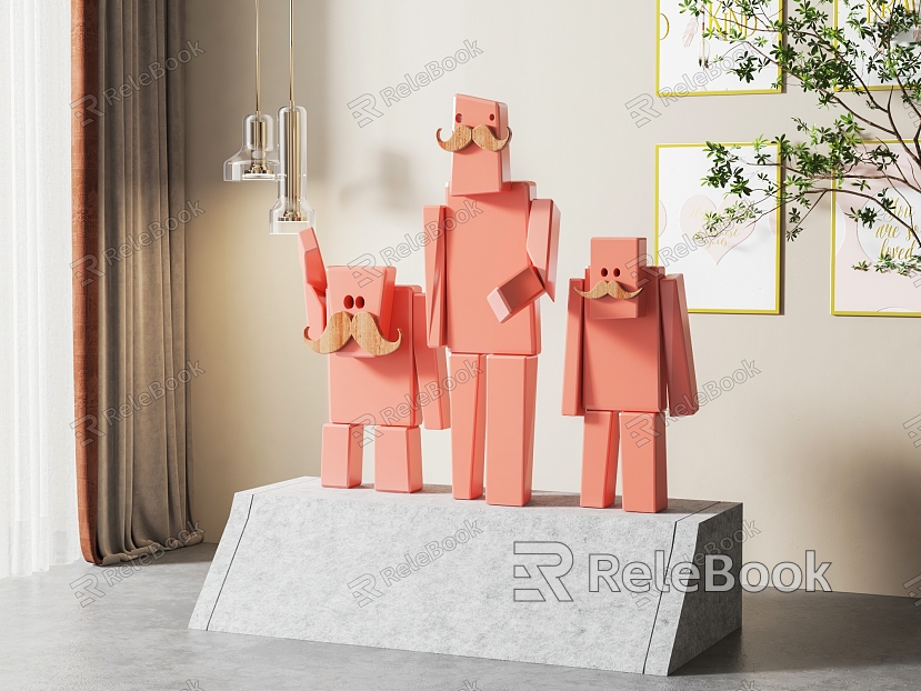 Modern Sculpture Sculpture Ornaments Combination model