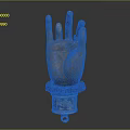 Masterful Hand Sculpture Carving With Intricate Artistic Details And Ornate Decorative Base