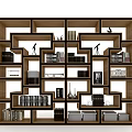 Modern Bookshelf Antique Rack Display Rack Bookshelf 3d model