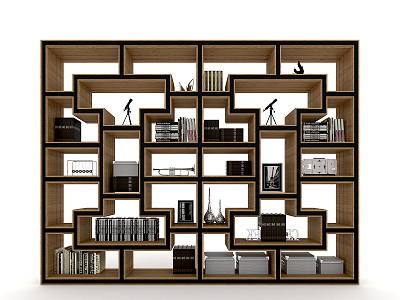 Modern Bookshelf Antique Rack Display Rack Bookshelf 3d model