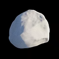 Snow Covered Black Object With White Snow Layer On Dark Background