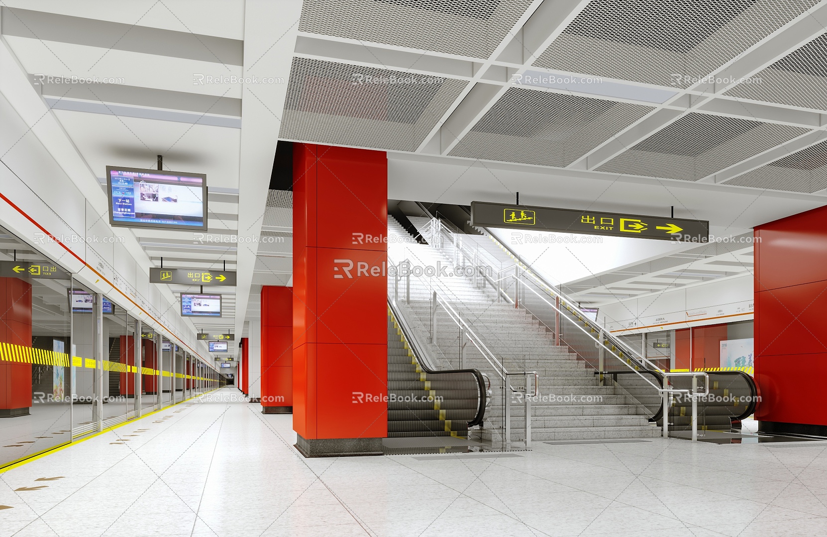 Subway Station 3d model