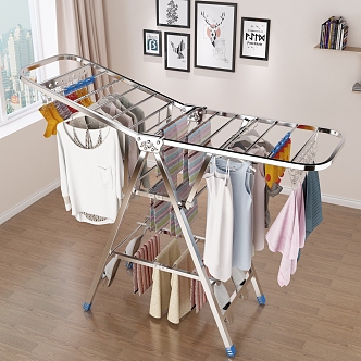 modern drying rack clothes rail 3d model