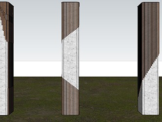 Modern Special-shaped Column Creative Column Decorative Column Package Column Modeling Column Petals Column 3d model