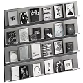 Stylish Diverse Books Magazines With Art Fashion Design Covers On Shelf