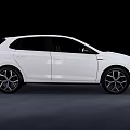 White Volkswagen Golf Hatchback With Sporty Design Black Roof And Wheels