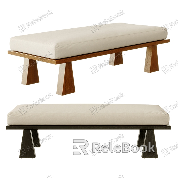 Bench Sofa Stool Bed End Stool Fabric Bench Solid Wood Bench model