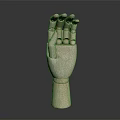 Articulated Wooden Hand Figure With Movable Joints And Craft Details For