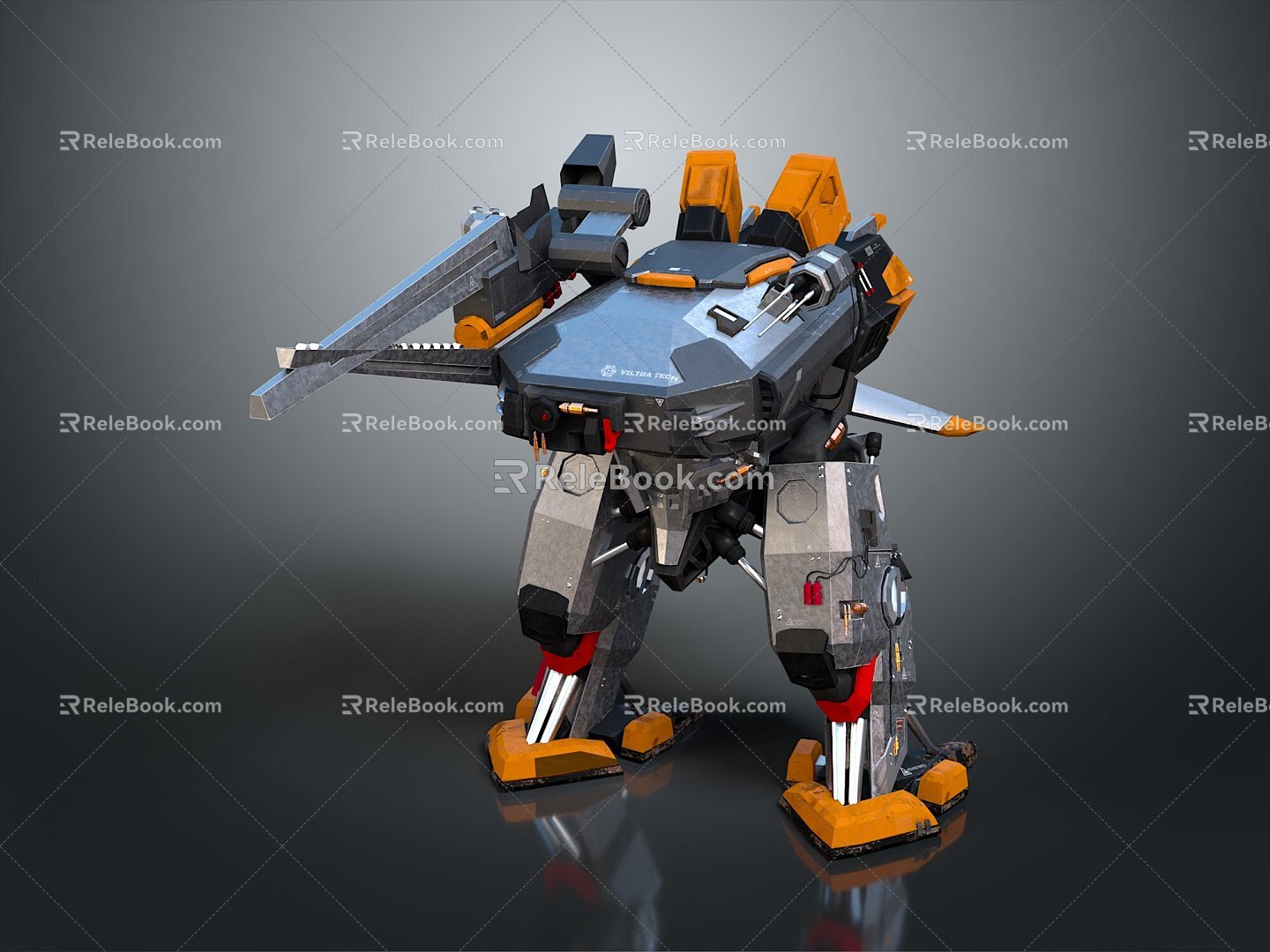 Mech Warrior Mech Soldier Machine Battlearm Mechanical Battlearm Machine Fighter Robot 3d model