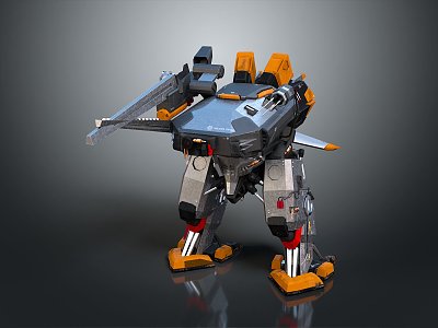 Mech Warrior Mech Soldier Machine Battlearm Mechanical Battlearm Machine Fighter Robot 3d model