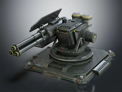 modern turret anti-sentry tower 3d model