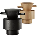 Modern Wooden Side Tables With Light And Dark Color Minimalist Design Style