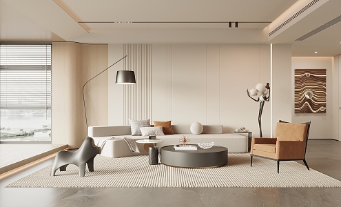 modern living room 3d model