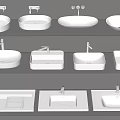 Sink basin wash basin counter basin under counter basin faucet basin wash basin 3d model