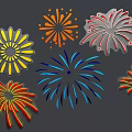 Colorful Firework Shaped Floral Display Creative Decorative Design For Event Decoration