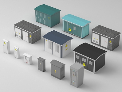 Distribution box Distribution cabinet Distribution room Transformer cabinet High voltage box Server room Distribution cabinet 3d model