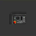 Black Control Console With Joystick Red Button And Multiple Control Icons