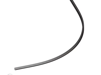 Black Curved Strip Downlight Spotlight With Modern Indoor Lighting Design 3d model