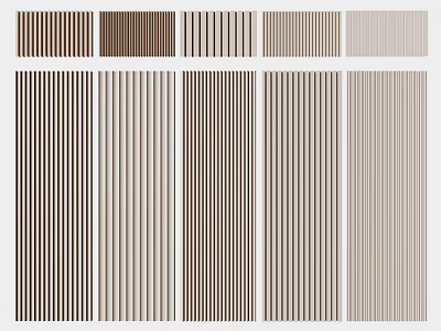Modern Interior Wall Panels With Vertical Stripe Designs And Various Color Options 3d model