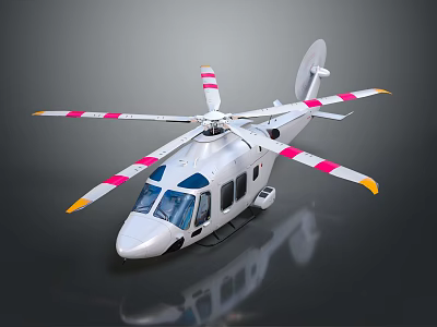 Modern Helicopter Black Hawk Combat Helicopter 3d model