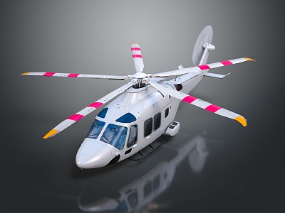 Modern Helicopter Black Hawk Combat Helicopter 3d model