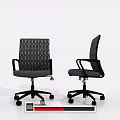 Modern Office Chairs With Mesh Back Fabric Seat Ergonomic Design Armrests And Swivel Wheels