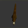 Realistic 3D Rendered Dinosaur Model Featuring Dome Shaped Head Brownish Yellow Skin And White Spots