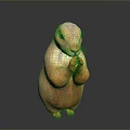 Realistic Prairie Dog 3D Model Standing On Hind Legs With Detailed Fur