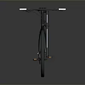 Sleek Modern Dark Bicycle Featuring Simple Frame And Large Shiny Wheels