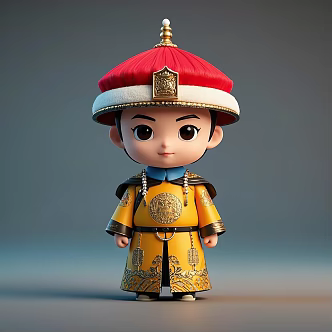 Emperor Cartoon Doll Ornaments 3d model