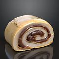 Sweet Roll Dessert with Creamy Outer Layer and Rich Chocolate Swirled Layers