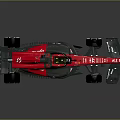 Red And Black Formula 1 Racing Car With Aerodynamic Bodywork And Sponsor Logos