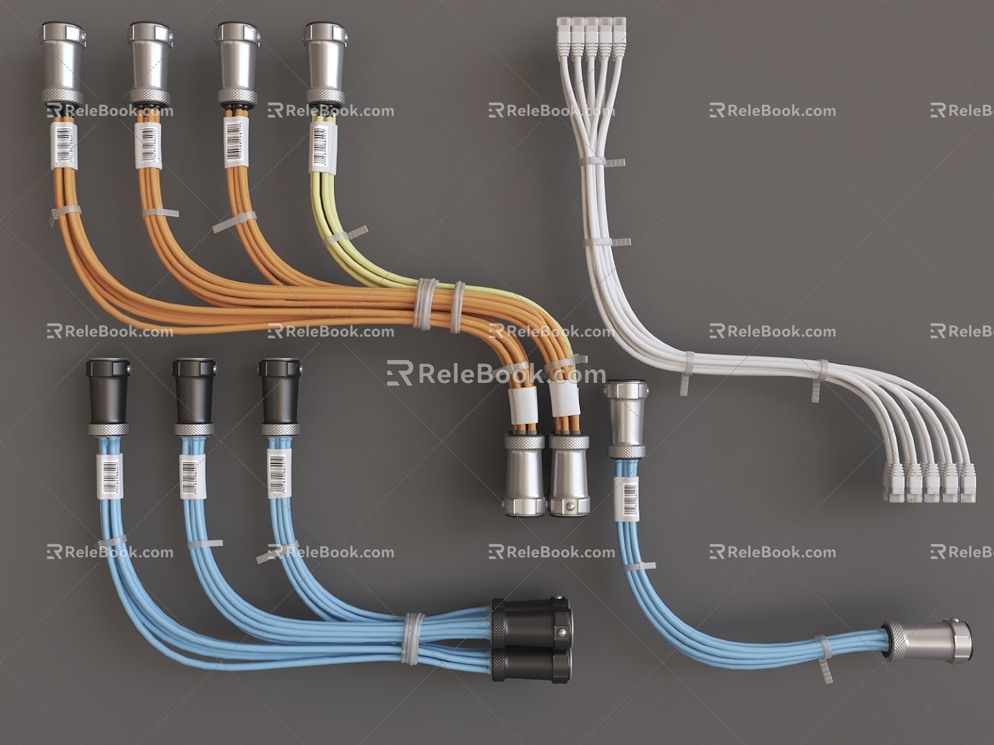 Data line Network cable interface plug 3d model