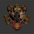 Futuristic Mechanical Device With Colorful Propellers Intricate Components And Metallic Texture