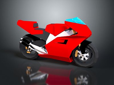 Motorcycle Two-wheeled Motorcycle Cross-country Motorcycle Road Race Motorcycle Motor Vehicle Transport 3d model